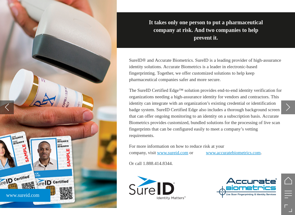 Sure ID Accurate Biometrics Verdict Emerge Issue 2 January 2018
